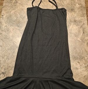 Nasty Gal Black Ribbed Dress